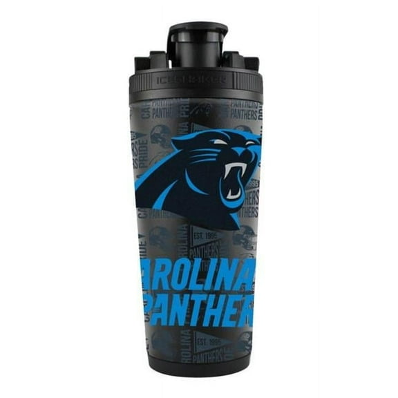 Wraft Fanatics 1094312579 26 oz Stainless Steel Carolina Panthers Ice Shaker