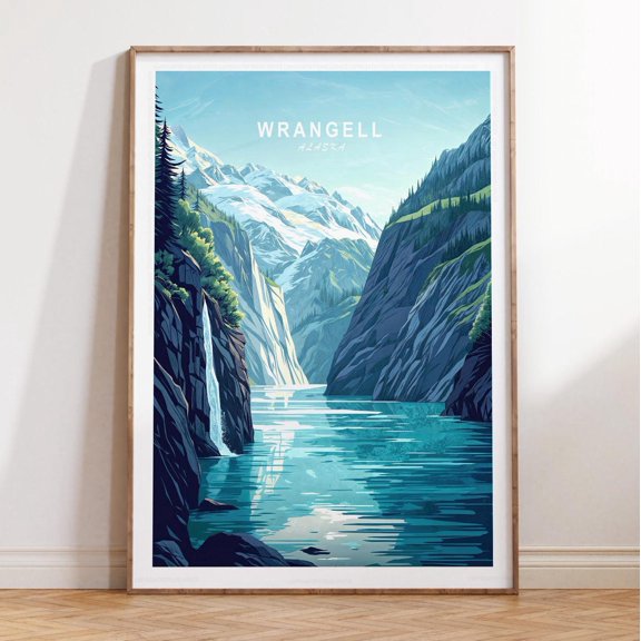 Wrangell Alaska Scenic Nature Landscape Wall Art, Unframed Paper Print Size 8x12