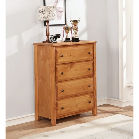Wrangle Hill 4-drawer Chest Amber Wash