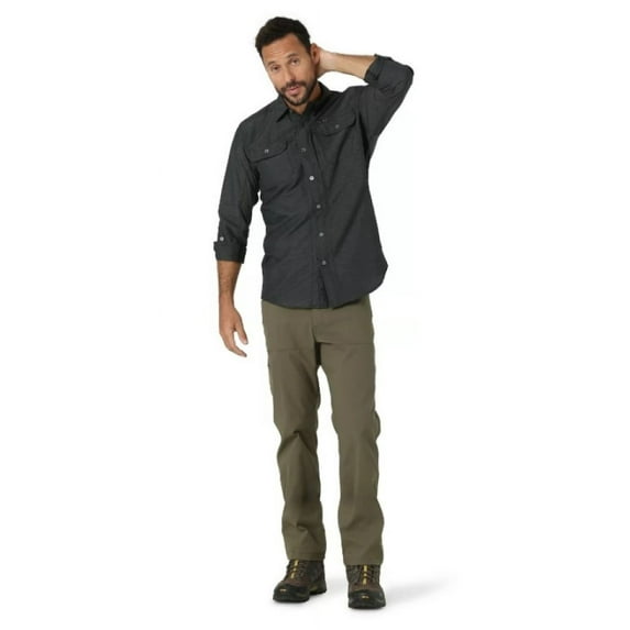 Wrangler 112323464 Men's Classic Fit Mid-Rise ATG Synthetic Utility Pants 38x32 Kelp