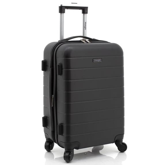Wrangler 20" Unisex Hardside Spinner Rolling Luggage, Black