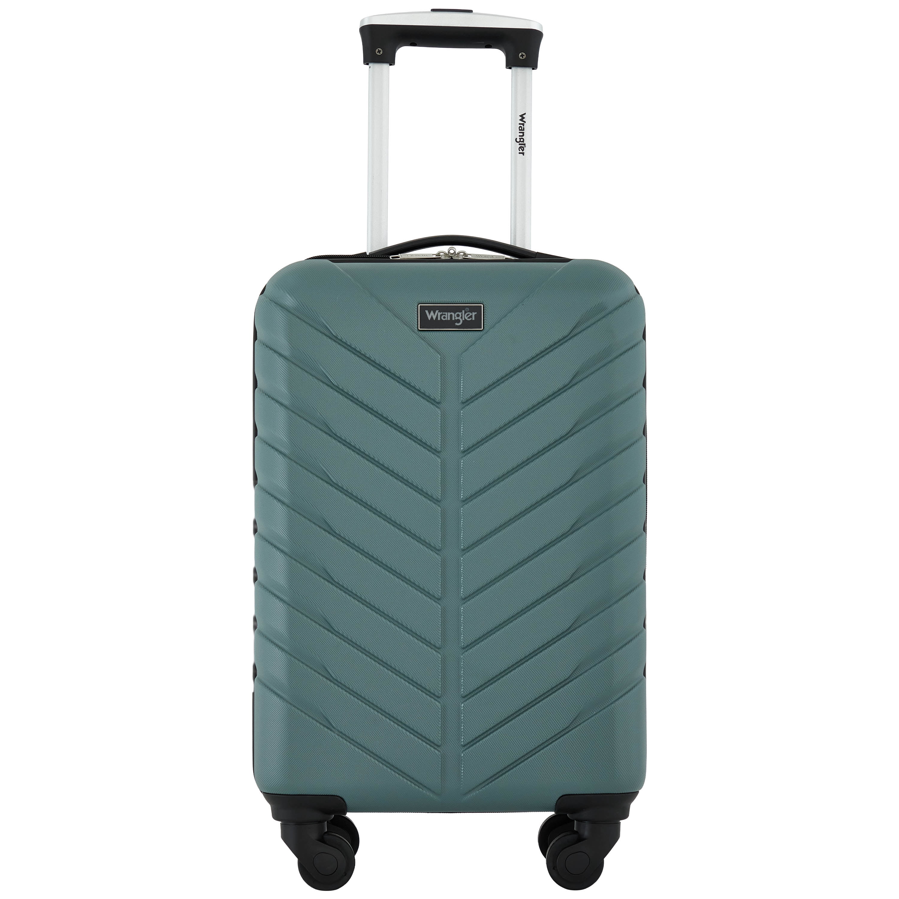 Wrangler 20-inch Carry-On Rolling Hard Side Spinner Luggage, Green
