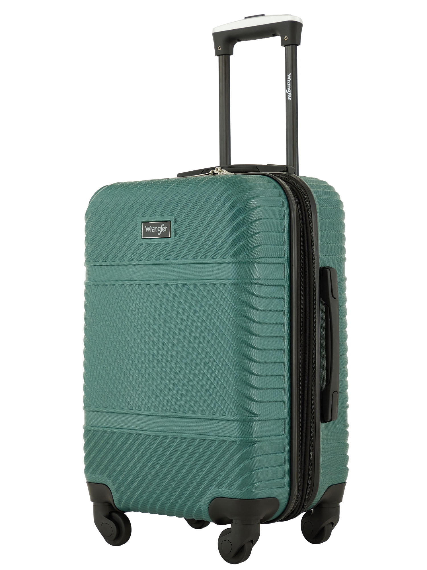 Wrangler 20-inch Expandable Hardside Carry-on Spinner Luggage, Hunter Green