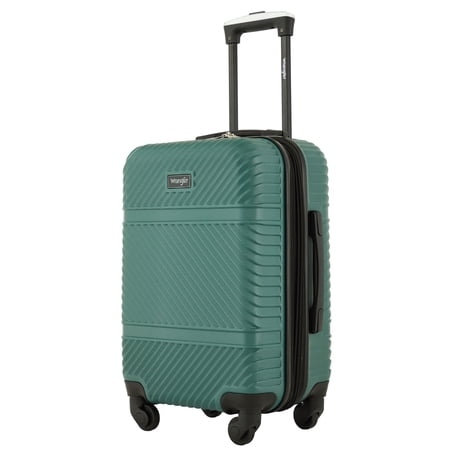 Wrangler 20-inch Expandable Hardside Carry-on Spinner Luggage, Hunter Green