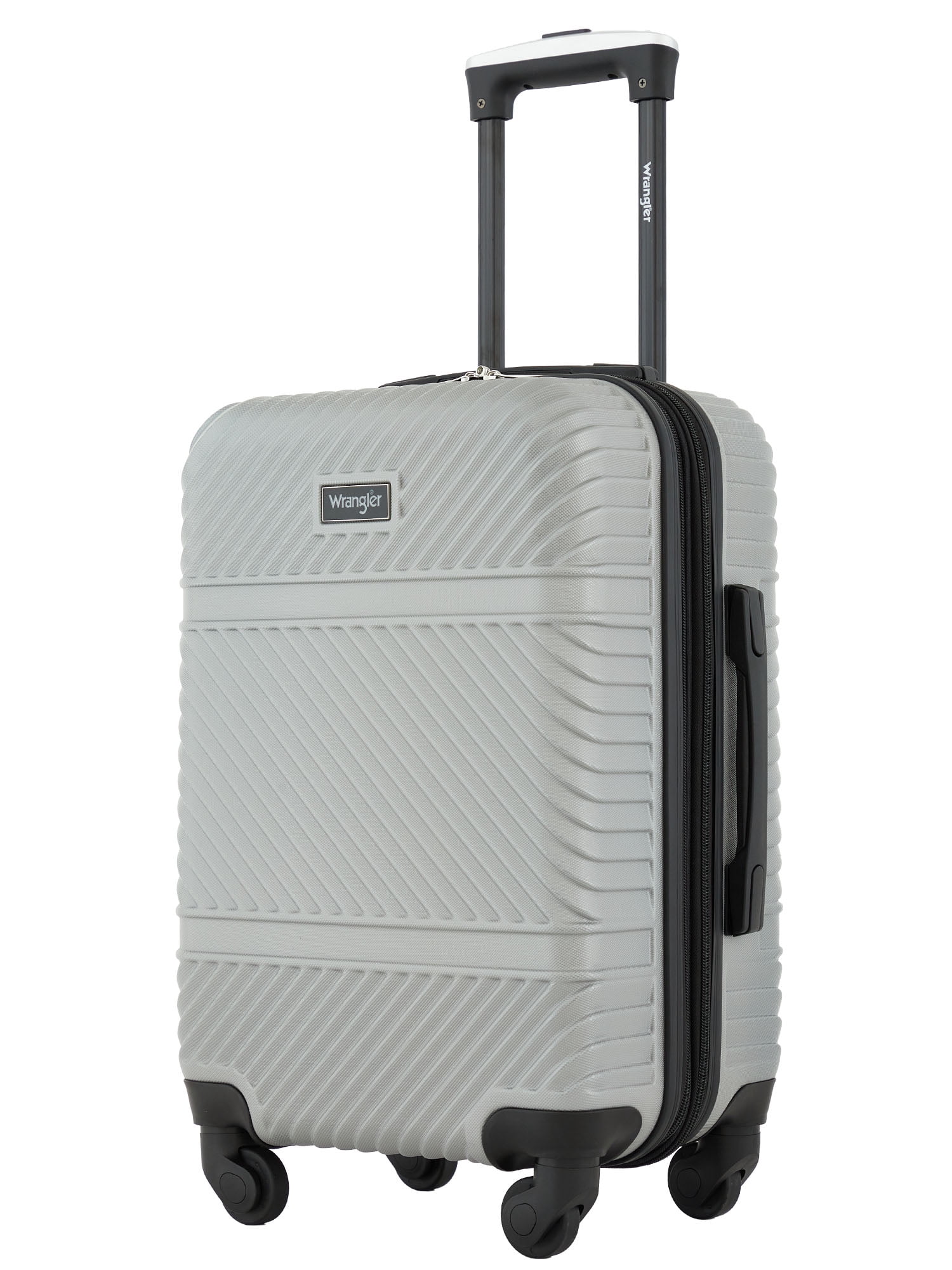 Wrangler 20-inch Expandable Hard Side Carry-on Luggage, Sharkskin Gray