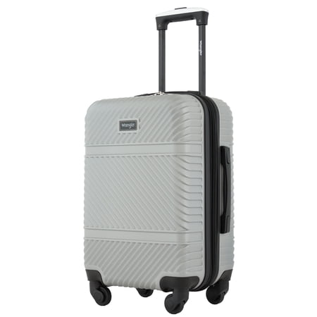 Wrangler 20-inch Expandable Hard Side Carry-on Luggage, Sharkskin Gray