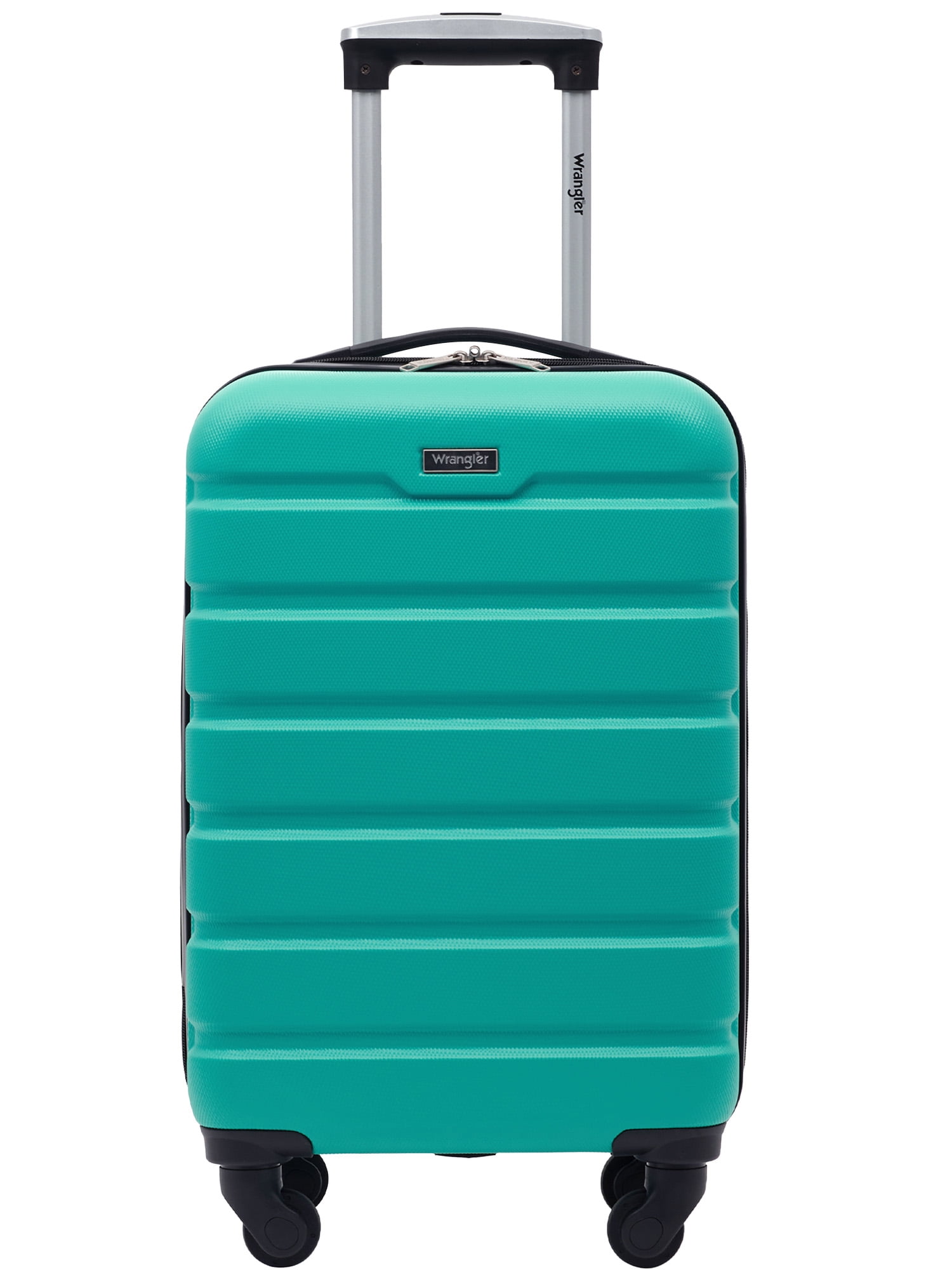 Wrangler 20-inch Rolling Hard Side Carry-on Spinner Luggage, Teal - Main Image