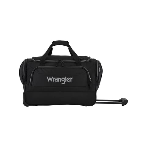 Wrangler 21" Deluxe Rolling Duffel with Telescopic Handle, Black