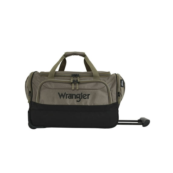 Wrangler 21" Wheeled Duffel Bag with Telescopic Handle, Fallen Rock