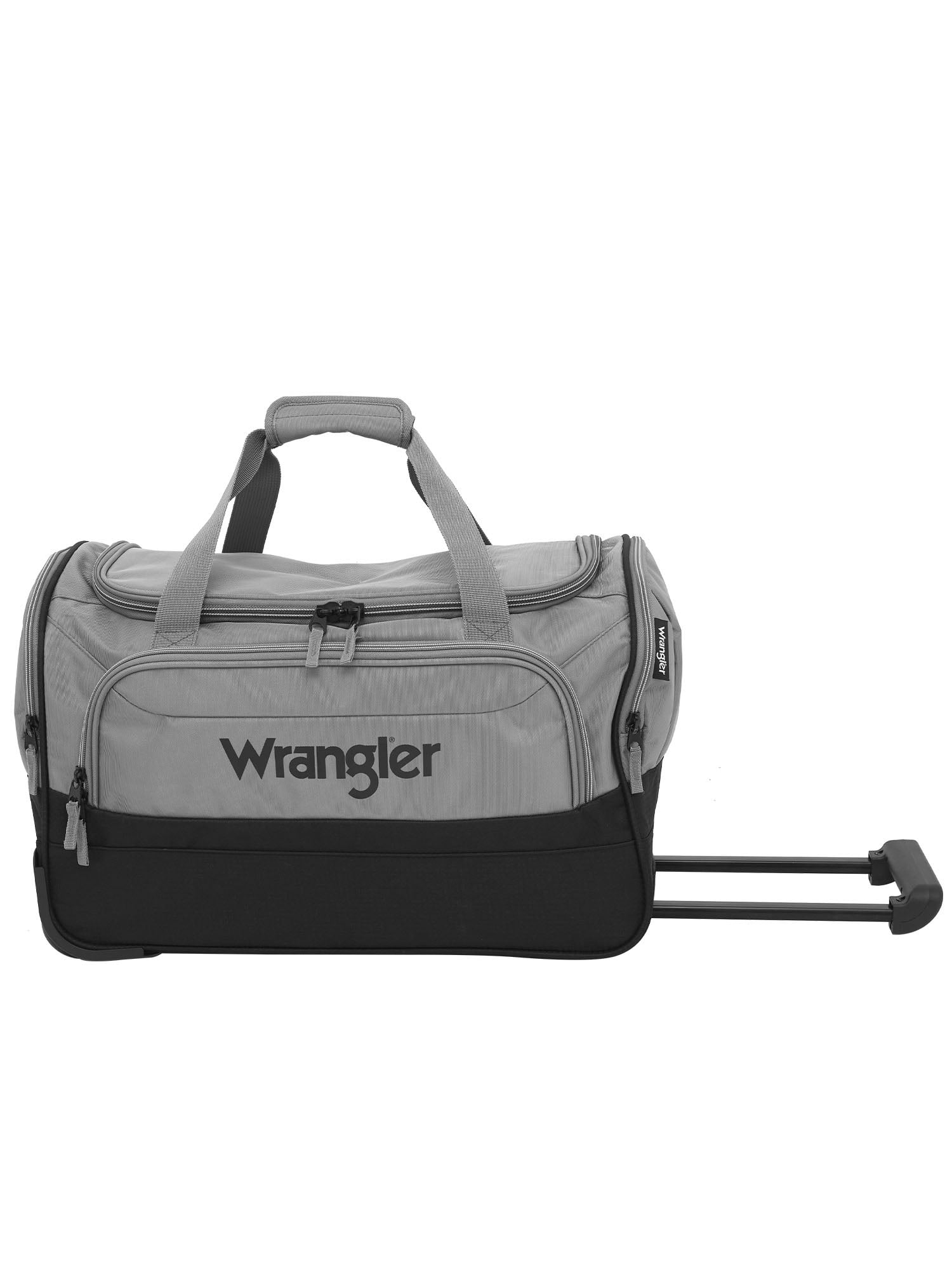 Wrangler 21-inch Travel Rolling Duffel Bag, Sharkskin Gray Wrangler 21-inch Travel Rolling Duffel Bag, Sharkskin Gray