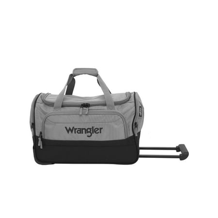 Wrangler 21-inch Travel Rolling Duffel Bag, Sharkskin Gray