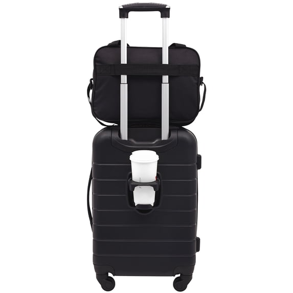 Wrangler 2pc Expandable Rolling Carry-on Set, Black