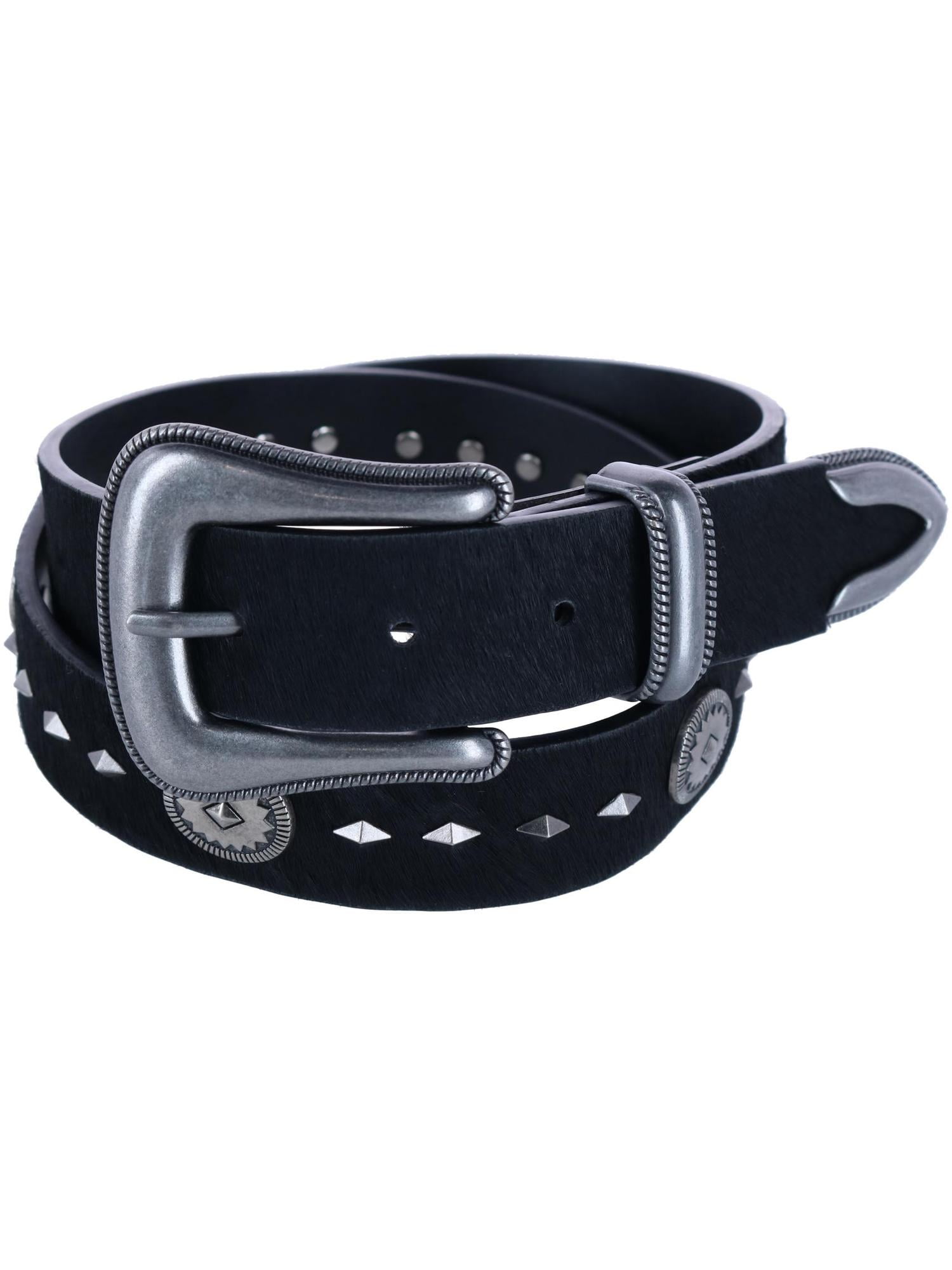 Wrangler 3 Piece Calf Hair Western Belt with Conchos (Women)