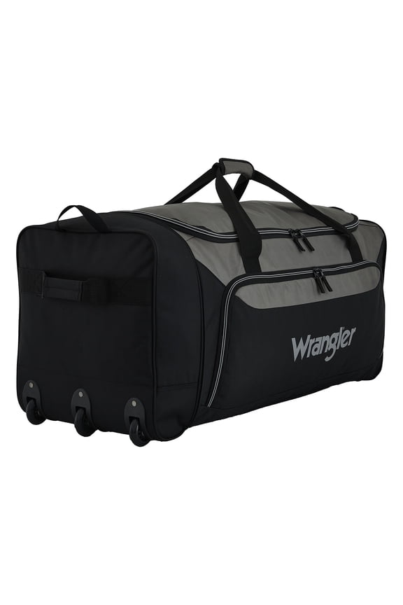36-inch Jumbo Collapsible 3-Wheel Rolling Locker Duffel, Black