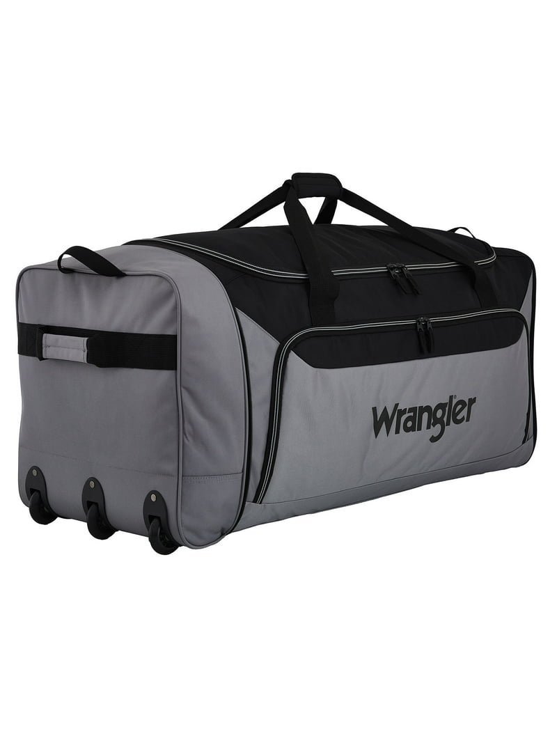 Wrangler 36 inch Collapsible 3-Wheel Rolling Locker Duffel Sharkskin Wrangler 36 inch Collapsible 3-Wheel Rolling Locker Duffel Sharkskin