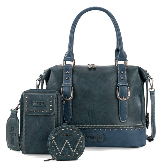 Wrangler 3Pcs Doctor Bag Sets for Women Top-Handle Satchel Bag with Cell Phone Handbags & Coin Purse