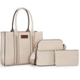 thumbnail image 1 of Wrangler 3Pcs Handbags Set Tote Bag & Medium Crossbody Purse & Wallet, Beige, 1 of 7