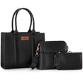thumbnail image 1 of Wrangler 3Pcs Handbags Set Tote Bag & Medium Crossbody Purse & Wallet, Black, 1 of 7