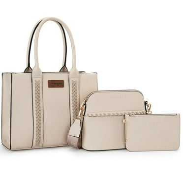 Wrangler 3Pcs Purses for Women Tote Bag Crossbody Handbag Sets with Strap