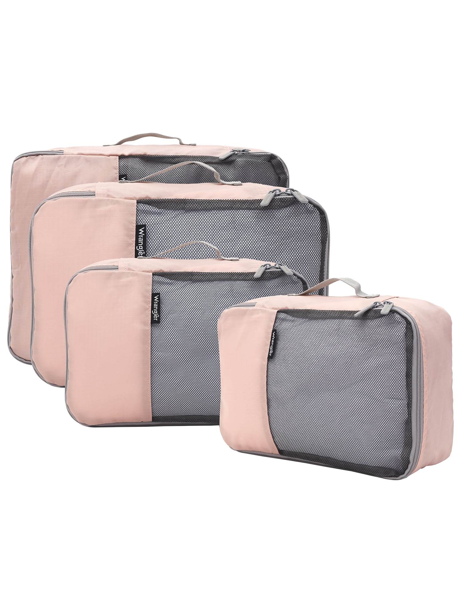 Wrangler 4-Piece Packing Cubes Set for Luggage and Travel, Pearl Blush - Walmart.com