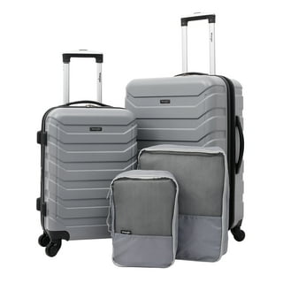 Wrangler San Antonio 3 Pc. Expandable Rolling Luggage Set w/ 20 inch Rolling Carry-On and 2 Packing Cubes, Gray