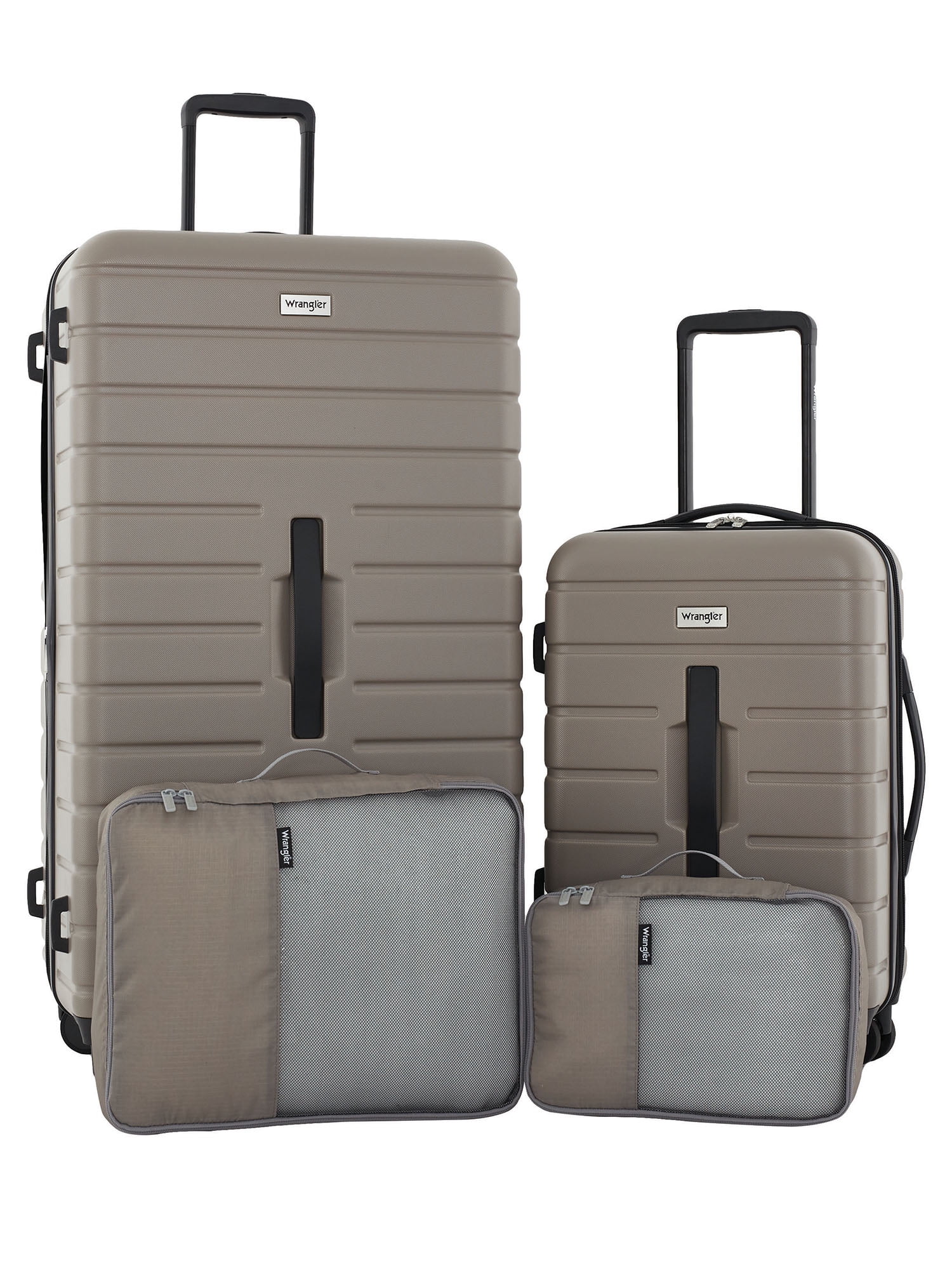 Wrangler 4-piece Hard-Side Upright Set Featuring Upright Luggage Trunk
