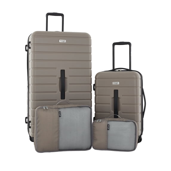 Wrangler 4-piece Hard-Side Upright Set Featuring Upright Luggage Trunk