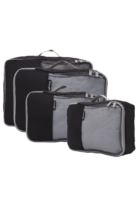 4-piece Packing Cubes Set for Luggage, Black