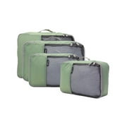 Wrangler 4-piece Packing Cubes Set for Luggage and Travel, Green