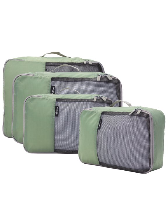 4-piece Packing Cubes Set for Luggage and Travel, Green