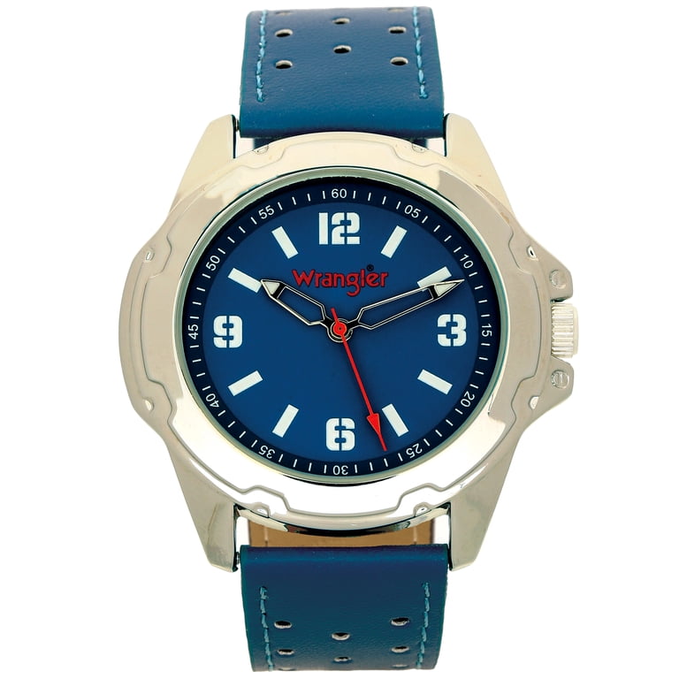 Wrangler 44mm Round Blue Strap Watch - Walmart.com display picture 1
