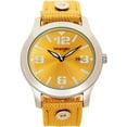 thumbnail image 1 of Wrangler 48mm Round Golden Dial, Natural Wheat Colored Strap Watch, 1 of 4