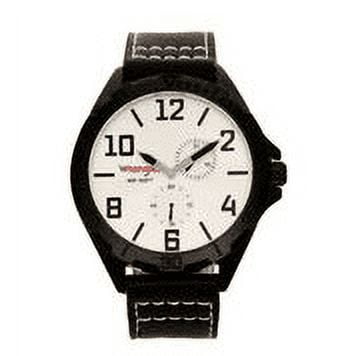 Wrangler 48mm Silver Dial, Black Strap Watch