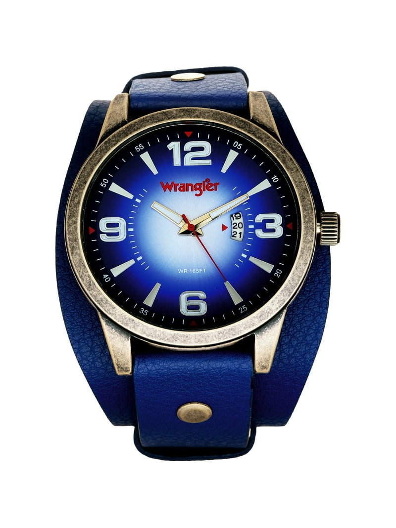 Wrangler 50mm Blue Dial, Blue Strap Watch - Walmart.com
