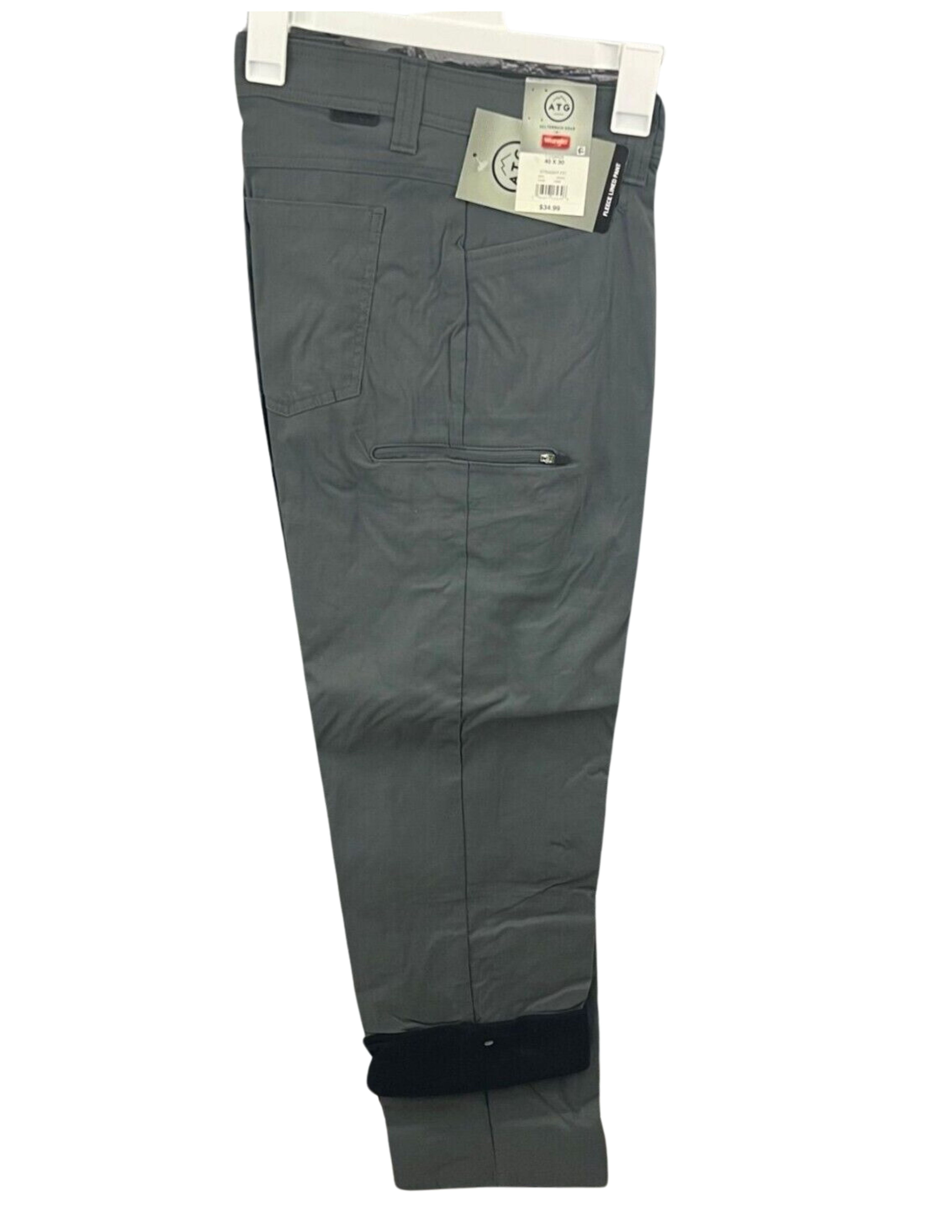 Wrangler ATG All Terrain Gear Men's Fleece Lined Utility Pants Straight Fit  - Gray - Size 40 x 30 - Walmart.com
