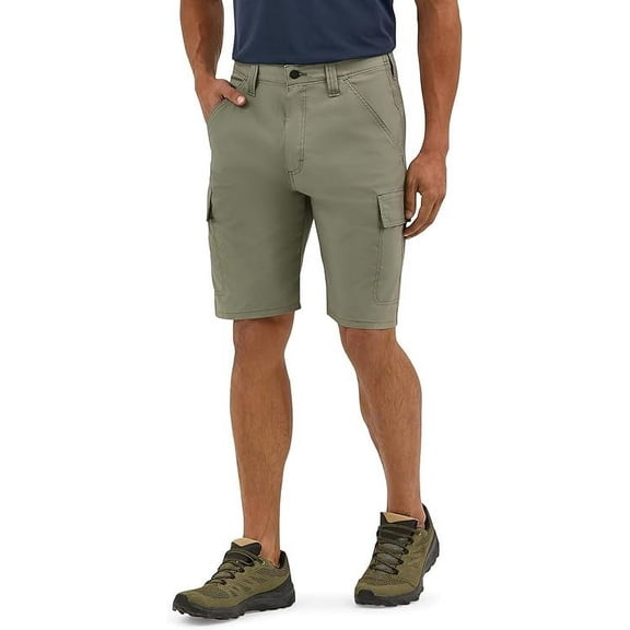 Wrangler ATG Men's Highland Cargo Short Color-Dusty Olive, Size 30-46