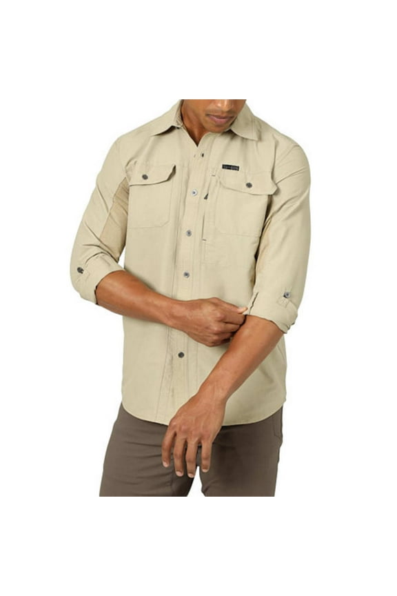 ® ATG Men's Mixed Material Shirt with UPF 40+ Protection, S-4XL