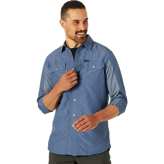 Wrangler® ATG Men's Mixed Material Shirt with UPF 40+ Protection, S-4XL