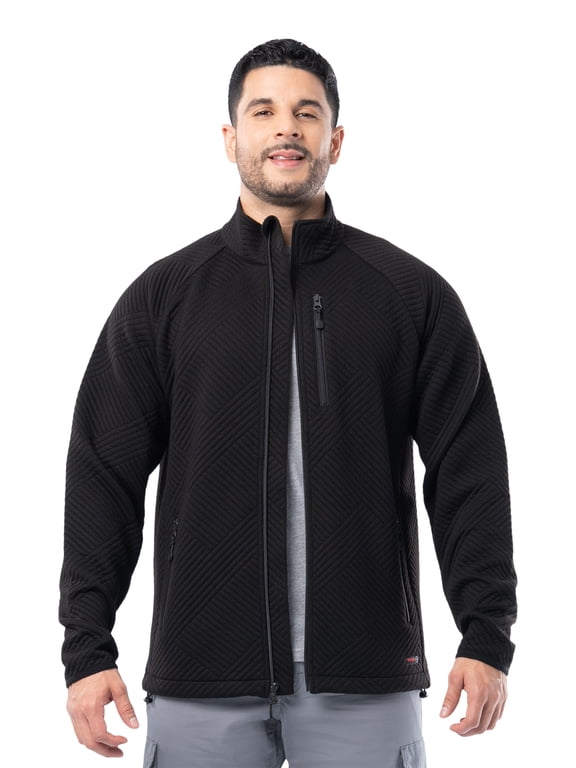 Men's Performance Long Sleeve Full-zip Cable Trailblazing Sweater Jacket, Size S-2XL