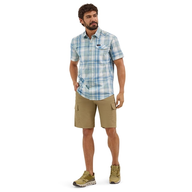 Wrangler Hommes Chemise Imprimée Boutonnée à Manches Longues Et Deux Poches D%c3%a9troit De George Pn28d367 V%c3%aatements Gris 112324885 P 367