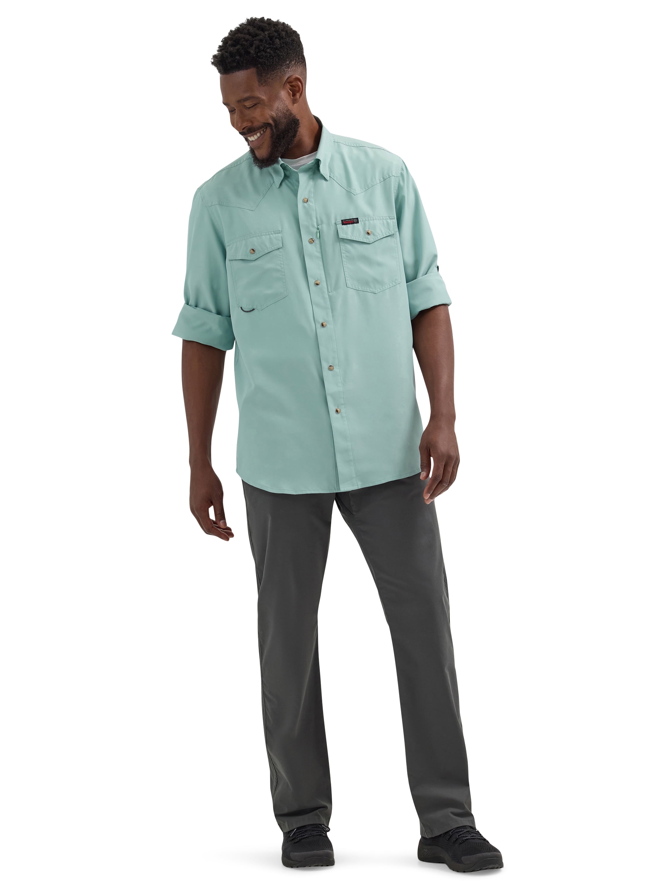 Wrangler?? ATG Men's Western Performance Shirt with UPF 40+ Protection, S-2XL
