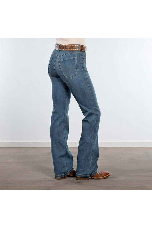 Women's Ada Medium Wash Bespoke High Rise Bootcut Stretch Denim Jeans Medium Wash 32W x 32L