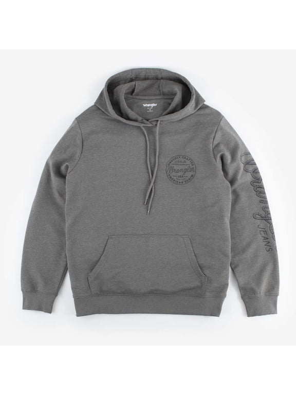 Men's Logo Graphic Graphite Grey Pullover Hoodie 112365268