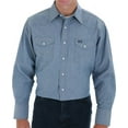 thumbnail image 1 of Wrangler Men's Men'S Authentic Cowboy Cut Denim Long Sleeve Work Shirt Chambray X- Tall, 1 of 5