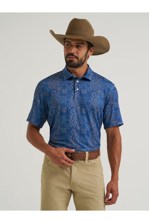 Atg X Navy Patchwork Bandana - Mens Polo - 112382489