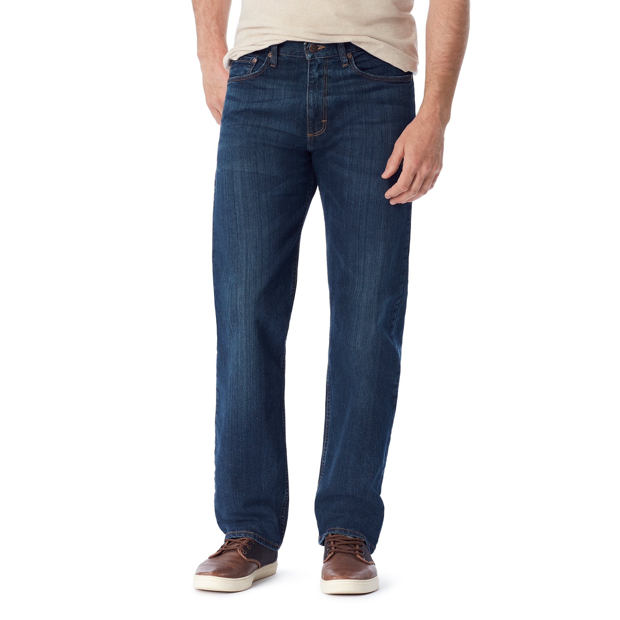 Full Blue Men's Big & Tall 5-Pocket Regular Fit Stretch Jeans – Blue Black – Sizes 40-60