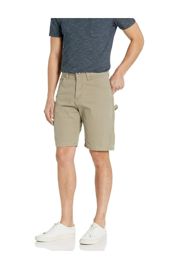Authentics Men's Big & Tall Classic Relaxed Fit Carpenter Short, military khaki, 48