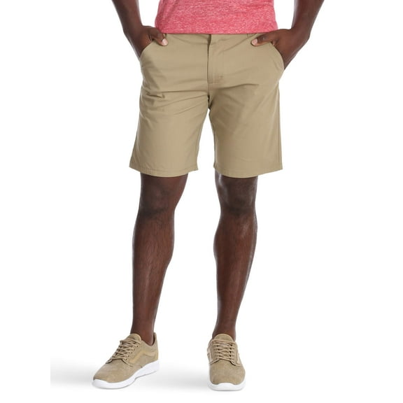 Wrangler Authentics Men’s Big & Tall Performance Comfort Flex Flat Front Short, dark khaki 48
