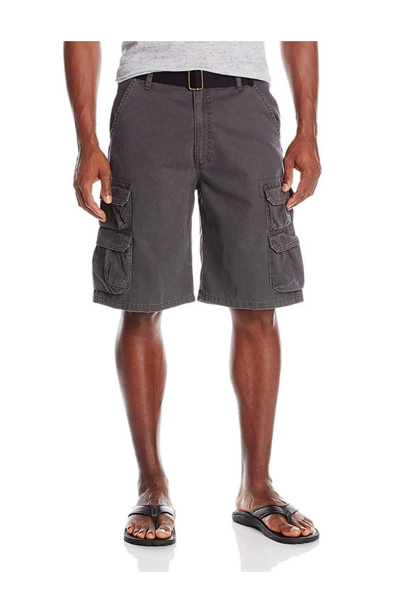 Authentics Men's Big & Tall Premium Cargo Short, Anthracite Twill, 44