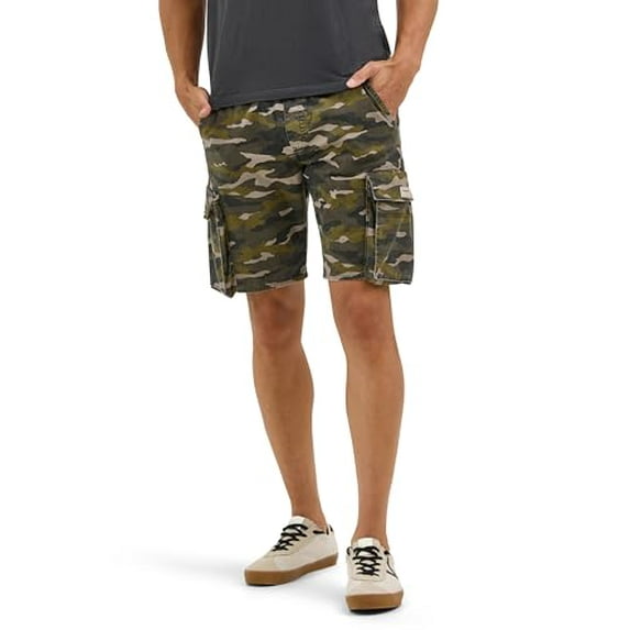 Wrangler Authentics Men's Cargo Short, Smooth Military Camo